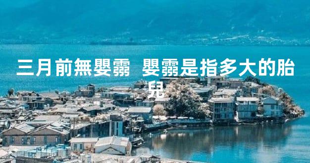 三月前無嬰霛  嬰霛是指多大的胎兒